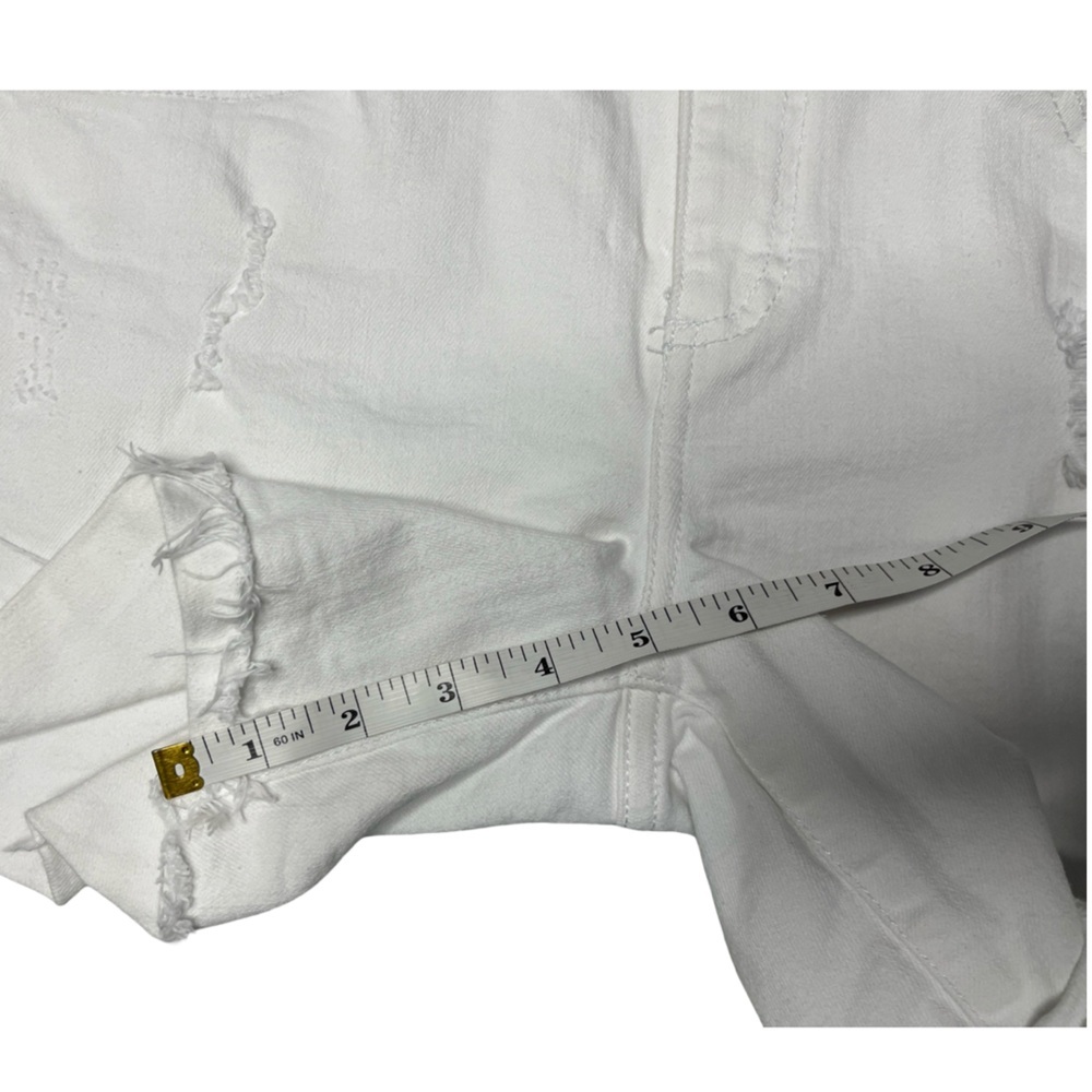 Buffalo David Bitton White Distressed Denim Jean Shorts - Picture 6 of 10